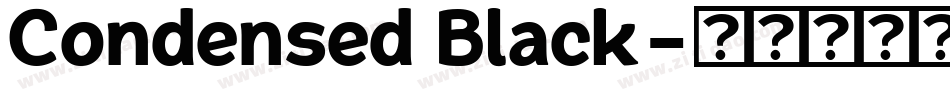 Condensed Black字体转换